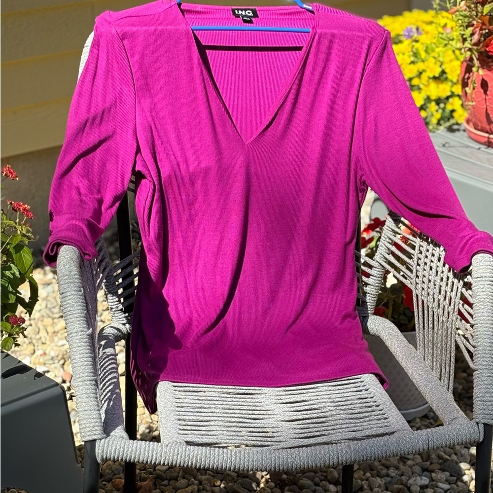 INC Intl Fuchsia Top